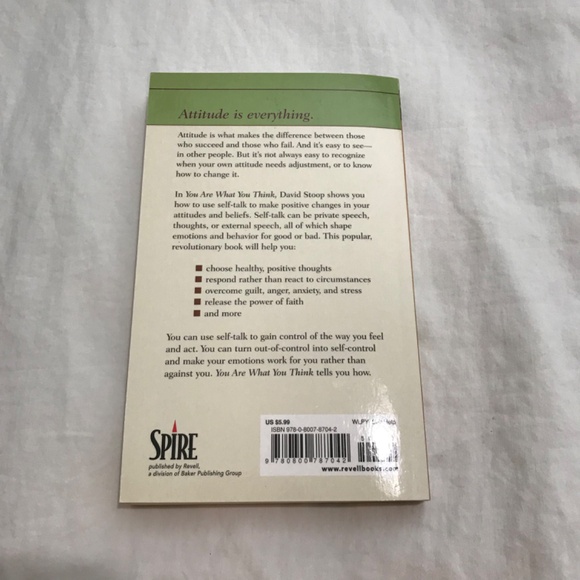 ๐3/$35 You Are What You Think Book by David Stoop Paperback Self-Help - Picture 2 of 6